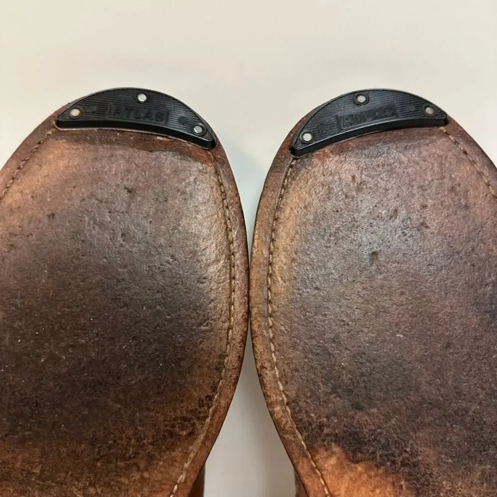 NEW HEELS Grant Stone Longwing Derby Brogue Longwing Chestnut Calf 8.5 D